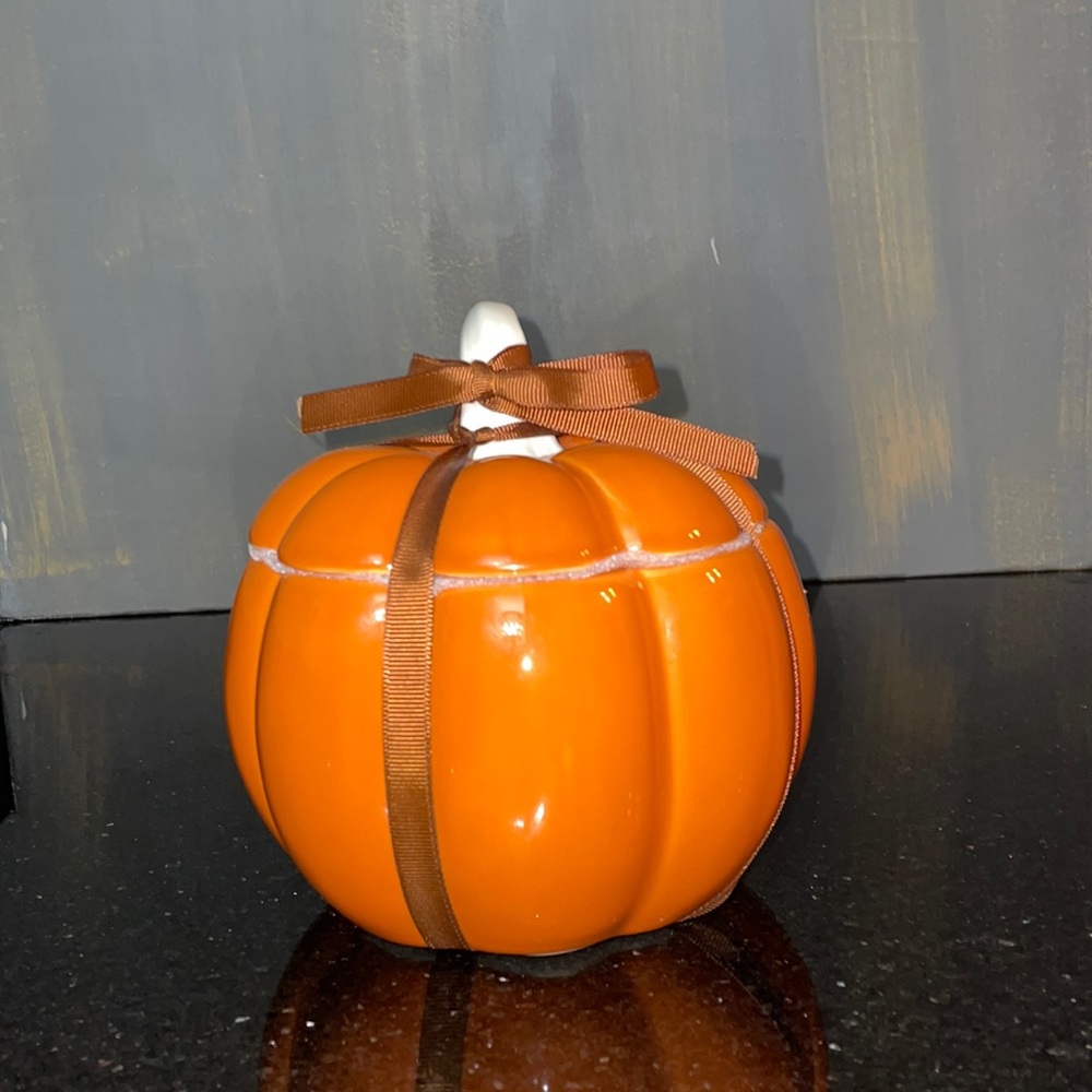 Holiday Home Ceramic Pumpkin Orange NWT